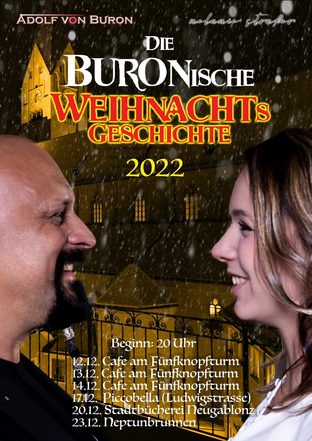 Originalplakat der Buronischen Weihnachtsgeschichte 2022